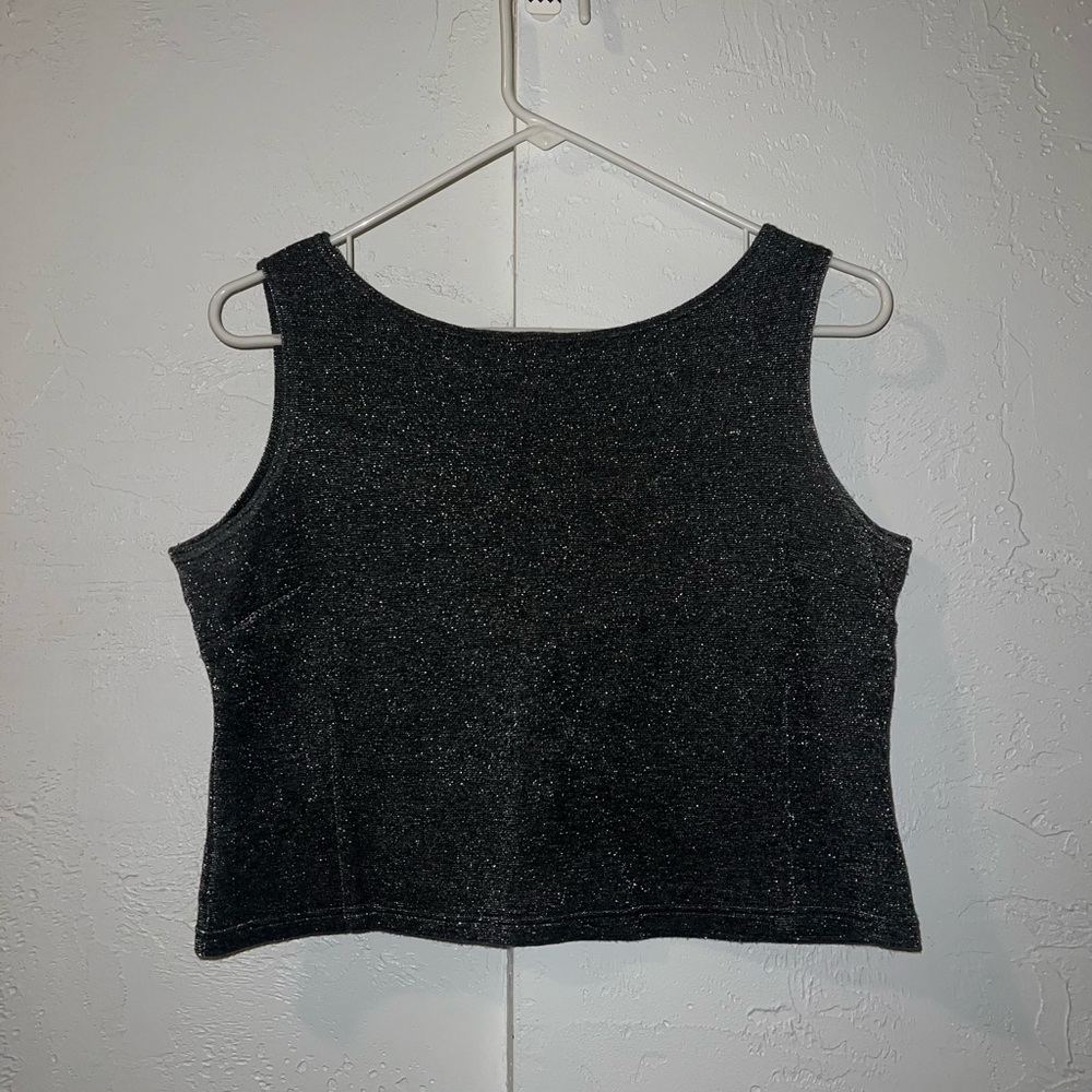 Vintage Metallic Cropped Tank